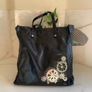 Prada Leather Shopping Tote Bag